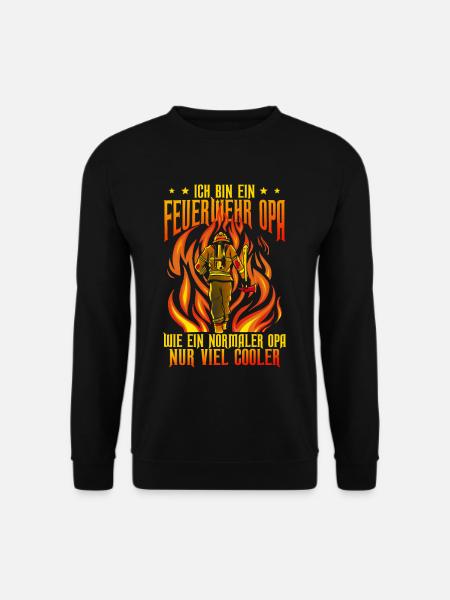Feuerwehr Feuerwehrmann Opa - Unisex Pullover - Schwarz