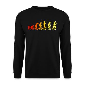 Firefighter Fire Brigade - Unisex Sweatshirt - black - Front - Alina (178cm) & Michal (187cm)