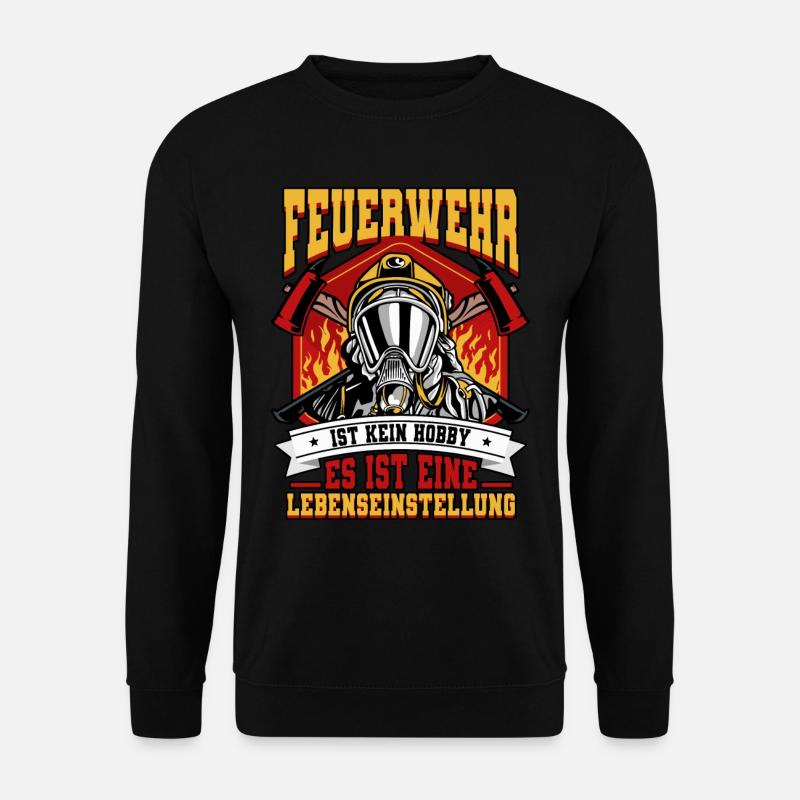 Feuerwehr Feuerwehrmann - Unisex Pullover - Schwarz