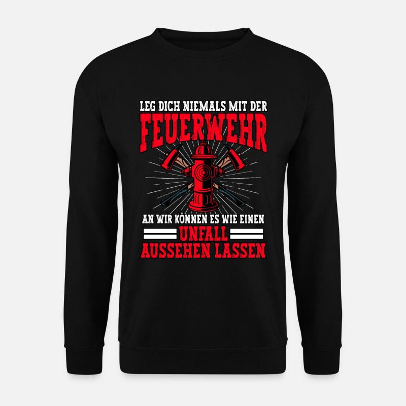 Feuerwehr Feuerwehrmann - Unisex Pullover - Schwarz