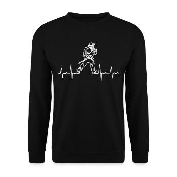 Firefighter Fire Brigade - Unisex Sweatshirt - black - Front - Alina (178cm) & Michal (187cm)