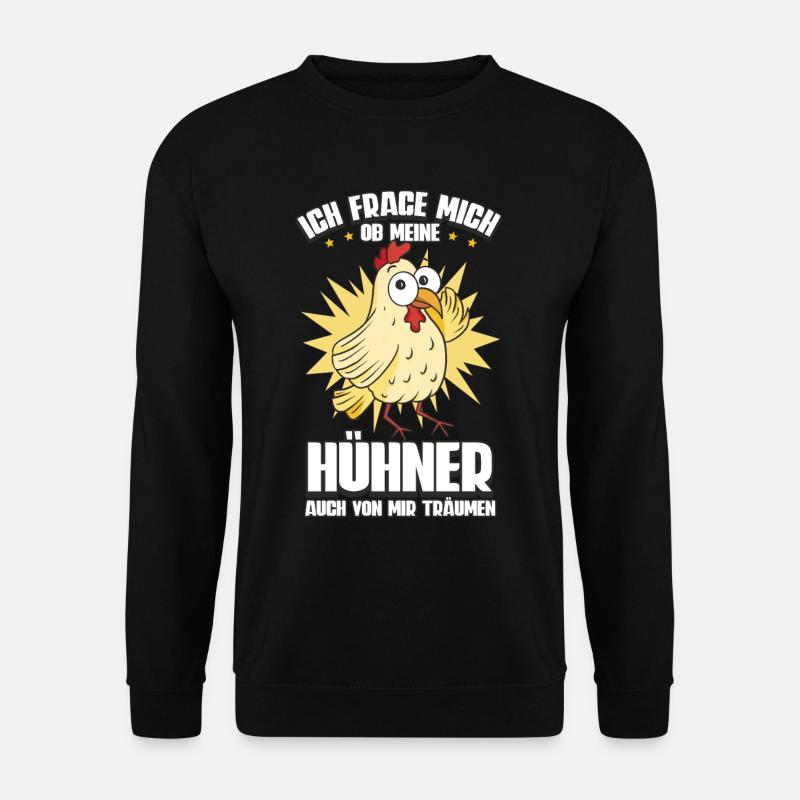 Huhn Hühner - Unisex Pullover - Schwarz