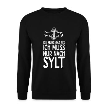 Sylt - Unisex Pullover - Schwarz - Vorne - Alina (178cm) & Michal (187cm)