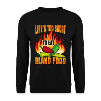 Chili Design für einen Habanero Chili-Liebhaber - Unisex Pullover - Schwarz - Vorne - Alina (178cm) & Michal (187cm)