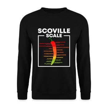 Scoville Skala Habanero Chili Liebhaber - Unisex Pullover - Schwarz - Vorne - Alina (178cm) & Michal (187cm)
