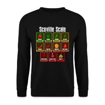 Scoville Skala Habanero Chili Liebhaber - Unisex Pullover - Schwarz - Vorne - Alina (178cm) & Michal (187cm)