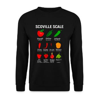 Scoville Skala Habanero Chili Liebhaber - Unisex Pullover - Schwarz - Vorne - Alina (178cm) & Michal (187cm)