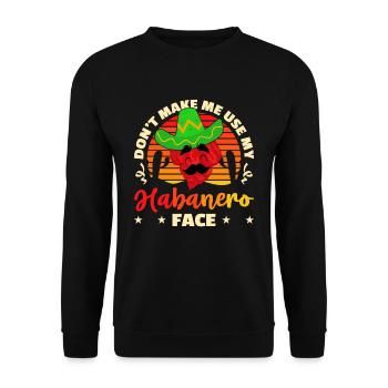 Mexikanisches Essen Habanero-Chili-Liebhaber - Unisex Pullover - Schwarz - Vorne - Alina (178cm) & Michal (187cm)