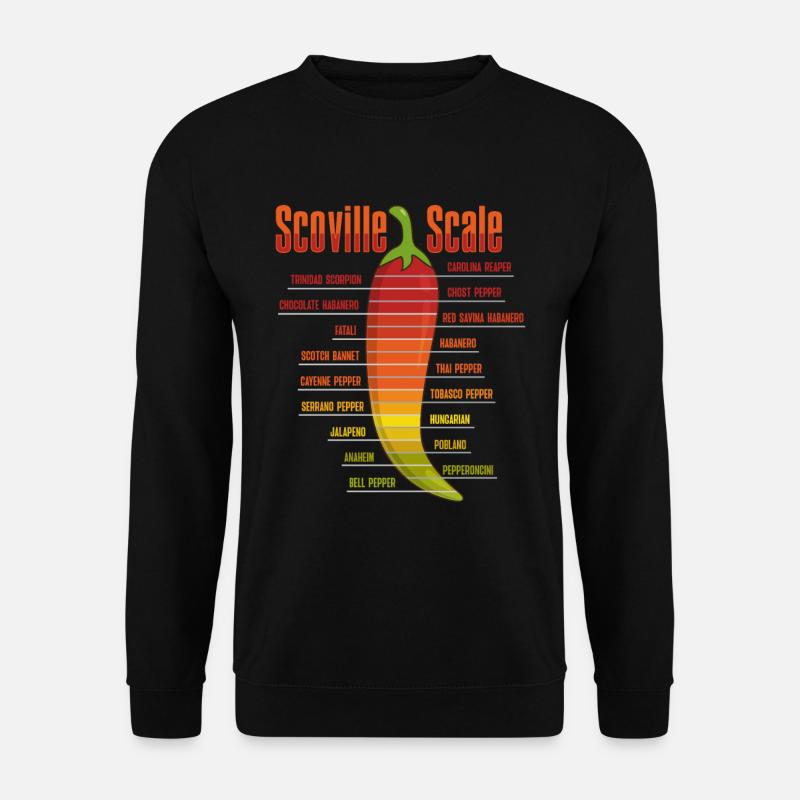 Scoville-Skala Habanero-Chili-Liebhaber - Unisex Pullover - Schwarz