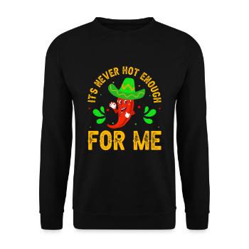 Mexikanisches Essen Habanero-Chili-Liebhaber - Unisex Pullover - Schwarz - Vorne - Alina (178cm) & Michal (187cm)
