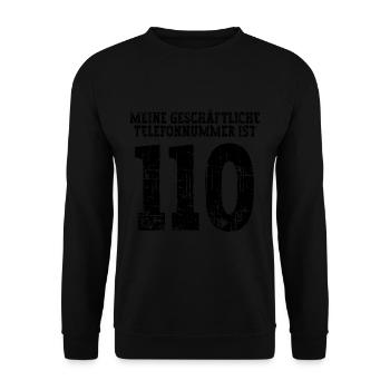 Polizist Polizei - Unisex Pullover - Schwarz - Vorne - Alina (178cm) & Michal (187cm)