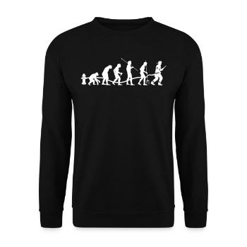 Firefighter Fire Brigade - Unisex Sweatshirt - black - Front - Alina (178cm) & Michal (187cm)