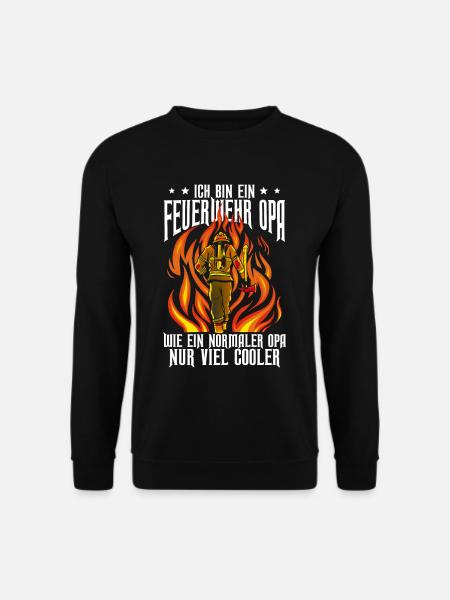 Feuerwehr Feuerwehrmann Opa - Unisex Pullover - Schwarz
