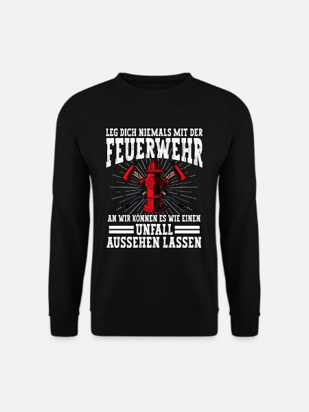 Feuerwehr Feuerwehrmann - Unisex Pullover - Schwarz