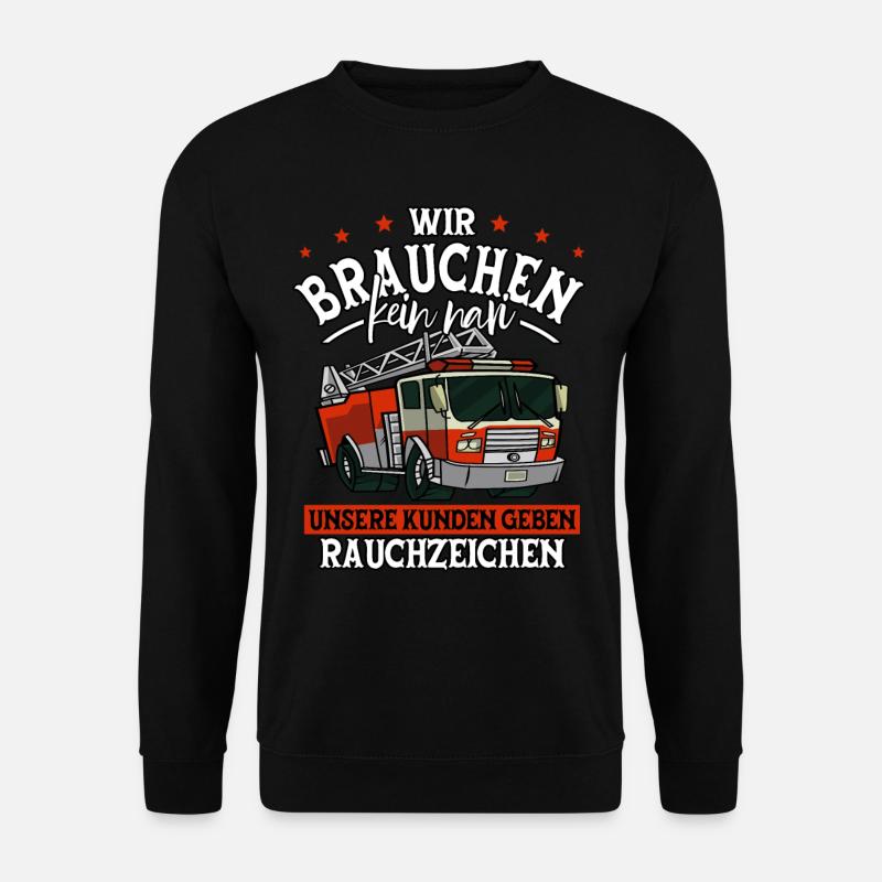 Feuerwehr Feuerwehrmann - Unisex Pullover - Schwarz