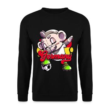Germany Football - Unisex Sweatshirt - black - Front - Alina (178cm) & Michal (187cm)