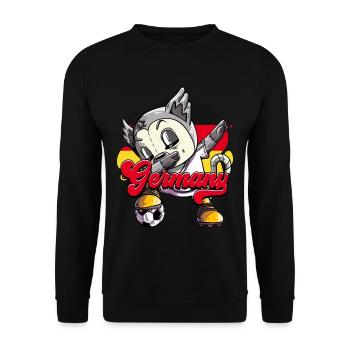 Germany Football - Unisex Sweatshirt - black - Front - Alina (178cm) & Michal (187cm)