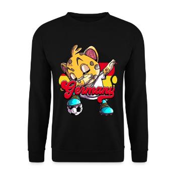 Germany Football - Unisex Sweatshirt - black - Front - Alina (178cm) & Michal (187cm)