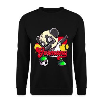 Germany Football - Unisex Sweatshirt - black - Front - Alina (178cm) & Michal (187cm)