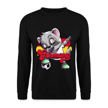 Germany Football - Unisex Sweatshirt - black - Front - Alina (178cm) & Michal (187cm)