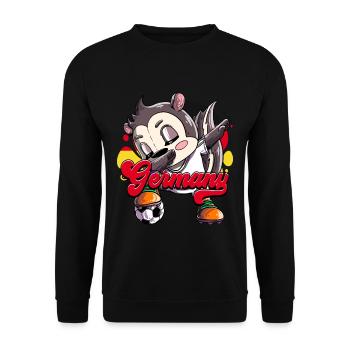 Germany Football - Unisex Sweatshirt - black - Front - Alina (178cm) & Michal (187cm)