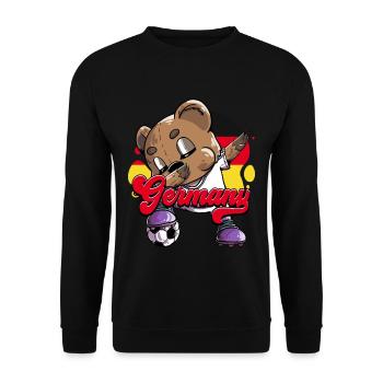 Germany Football - Unisex Sweatshirt - black - Front - Alina (178cm) & Michal (187cm)