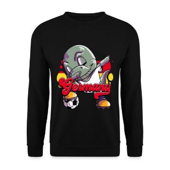 Deutschland Fußball - Unisex Pullover - Schwarz - Vorne - Alina (178cm) & Michal (187cm)