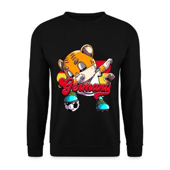 Germany Football - Unisex Sweatshirt - black - Front - Alina (178cm) & Michal (187cm)