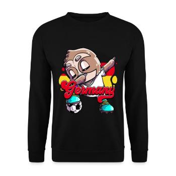 Germany Football - Unisex Sweatshirt - black - Front - Alina (178cm) & Michal (187cm)