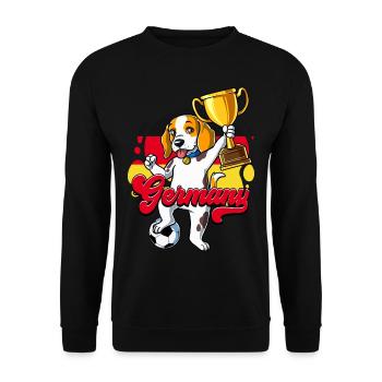 Germany Football - Unisex Sweatshirt - black - Front - Alina (178cm) & Michal (187cm)