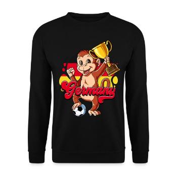 Germany Football - Unisex Sweatshirt - black - Front - Alina (178cm) & Michal (187cm)