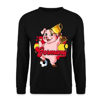 Germany Football - Unisex Sweatshirt - black - Front - Alina (178cm) & Michal (187cm)