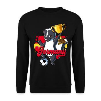 Germany Football - Unisex Sweatshirt - black - Front - Alina (178cm) & Michal (187cm)