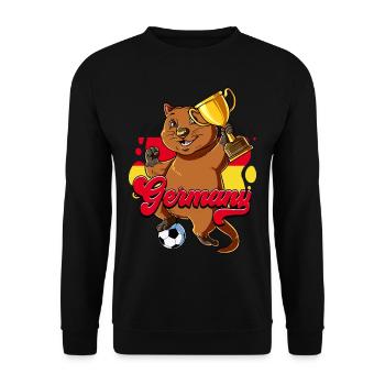Germany Football - Unisex Sweatshirt - black - Front - Alina (178cm) & Michal (187cm)