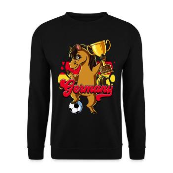 Germany Football - Unisex Sweatshirt - black - Front - Alina (178cm) & Michal (187cm)