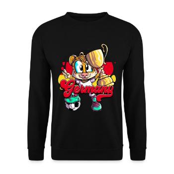 Germany Football - Unisex Sweatshirt - black - Front - Alina (178cm) & Michal (187cm)