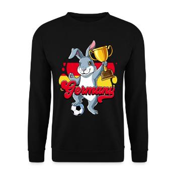 Germany Football - Unisex Sweatshirt - black - Front - Alina (178cm) & Michal (187cm)