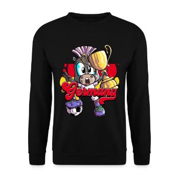 Germany Football - Unisex Sweatshirt - black - Front - Alina (178cm) & Michal (187cm)