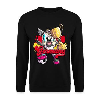 Germany Football - Unisex Sweatshirt - black - Front - Alina (178cm) & Michal (187cm)