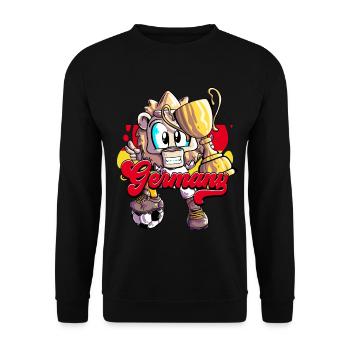 Germany Football - Unisex Sweatshirt - black - Front - Alina (178cm) & Michal (187cm)