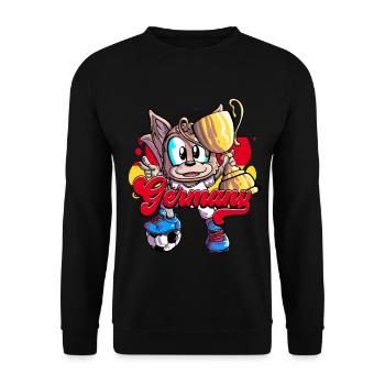 Germany Football - Unisex Sweatshirt - black - Front - Alina (178cm) & Michal (187cm)