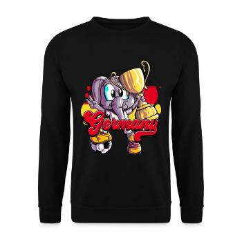 Germany Football - Unisex Sweatshirt - black - Front - Alina (178cm) & Michal (187cm)