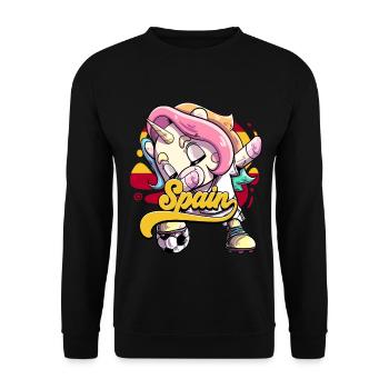 Spanien Fußball - Unisex Pullover - Schwarz - Vorne - Alina (178cm) & Michal (187cm)