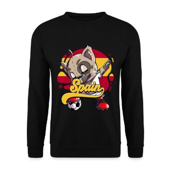 Spanien Fußball - Unisex Pullover - Schwarz - Vorne - Alina (178cm) & Michal (187cm)