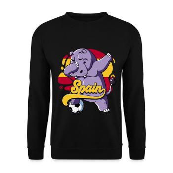 Spanien Fußball - Unisex Pullover - Schwarz - Vorne - Alina (178cm) & Michal (187cm)