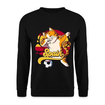 Spanien Fußball - Unisex Pullover - Schwarz - Vorne - Alina (178cm) & Michal (187cm)