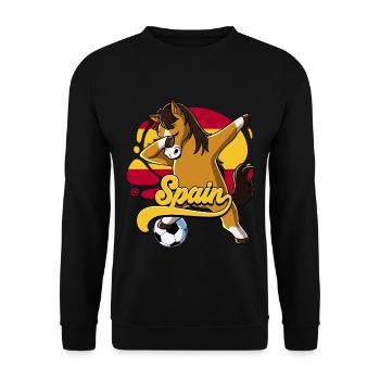 Spanien Fußball - Unisex Pullover - Schwarz - Vorne - Alina (178cm) & Michal (187cm)