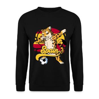 Spanien Fußball - Unisex Pullover - Schwarz - Vorne - Alina (178cm) & Michal (187cm)