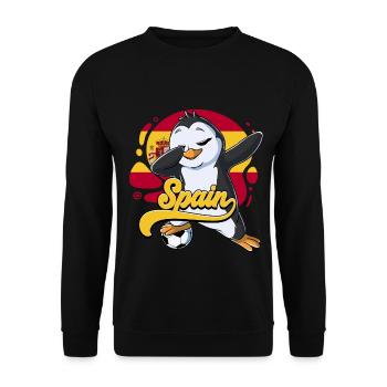 Spanien Fußball - Unisex Pullover - Schwarz - Vorne - Alina (178cm) & Michal (187cm)