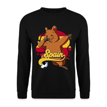 Spanien Fußball - Unisex Pullover - Schwarz - Vorne - Alina (178cm) & Michal (187cm)